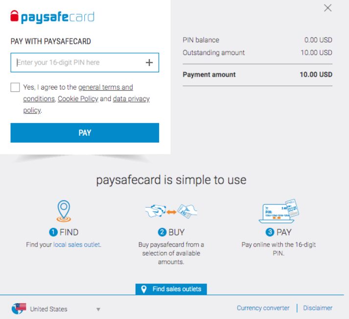 Quel site de casino prend les Paysafecard ?